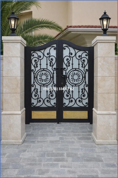 FERFORJE KAPILAR-GARAJ KAPI MODELLERİ-VİLLA KAPI MODELLERİ dek8616