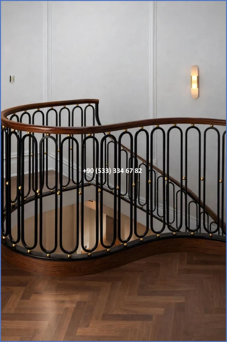 MERDİVEN KORKULUKLARI- MERDİVEN KORKULUK TASARIMI- FERFORJE MERDİVEN KORKULUK MODELLERİ dek8550