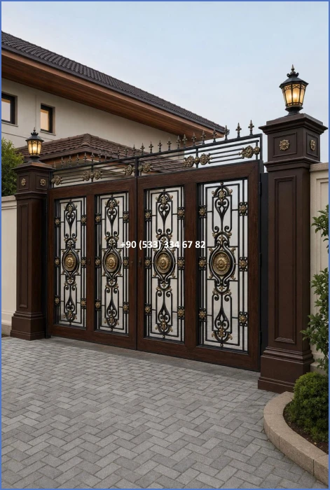 VİLLA KAPILARI-FERFORJE VİLLA KAPILAR-VİLLA GİRİŞ KAPILAR-BAHÇE KAPILARI-FERFORJE KAPILAR dek8749