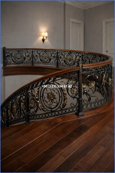 MERDİVEN KORKULUKLARI- MERDİVEN KORKULUK TASARIMI- FERFORJE MERDİVEN KORKULUK MODELLERİ dek8398