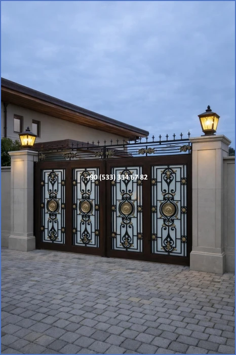 VİLLA KAPILARI-FERFORJE VİLLA KAPILAR-VİLLA GİRİŞ KAPILAR-BAHÇE KAPILARI-FERFORJE KAPILAR dek8510