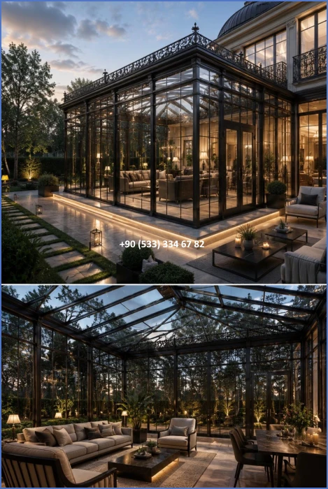 KIŞ BAHÇESİ-GAZEBO-FERFORJE KIŞ BAHÇESİ-KAMELYA-FERFORJE KAMELYA dek8705