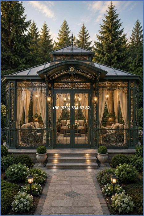 KIŞ BAHÇESİ-GAZEBO-FERFORJE KIŞ BAHÇESİ-KAMELYA-FERFORJE KAMELYA