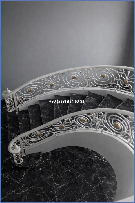 MERDİVEN KORKULUKLARI- MERDİVEN KORKULUK TASARIMI- FERFORJE MERDİVEN KORKULUK MODELLERİ dek8394