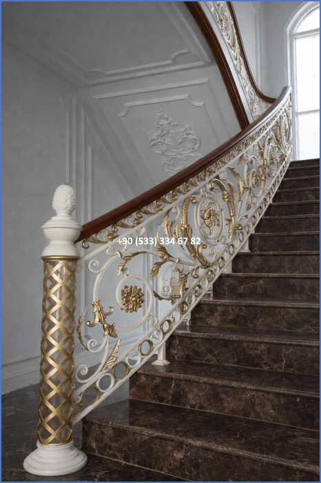 MERDİVEN KORKULUKLARI- MERDİVEN KORKULUK TASARIMI- FERFORJE MERDİVEN KORKULUK MODELLERİ